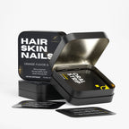 NeuroSelf Hair, Skin and Nails Strips for promoting healthy hair, skin, and nails, shown in the package on a white background.