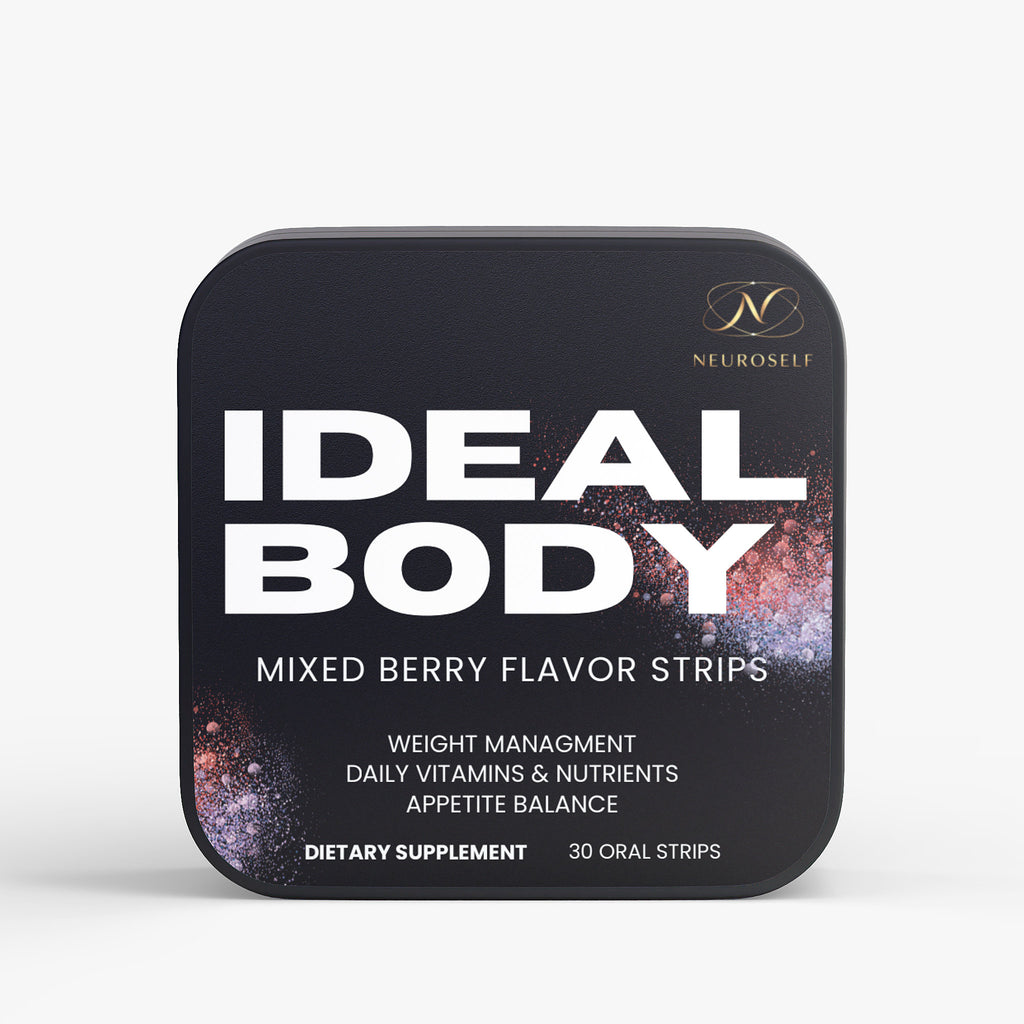 NeuroSelf Ideal Body Strips for weight management, showing the product packaging with label and branding.