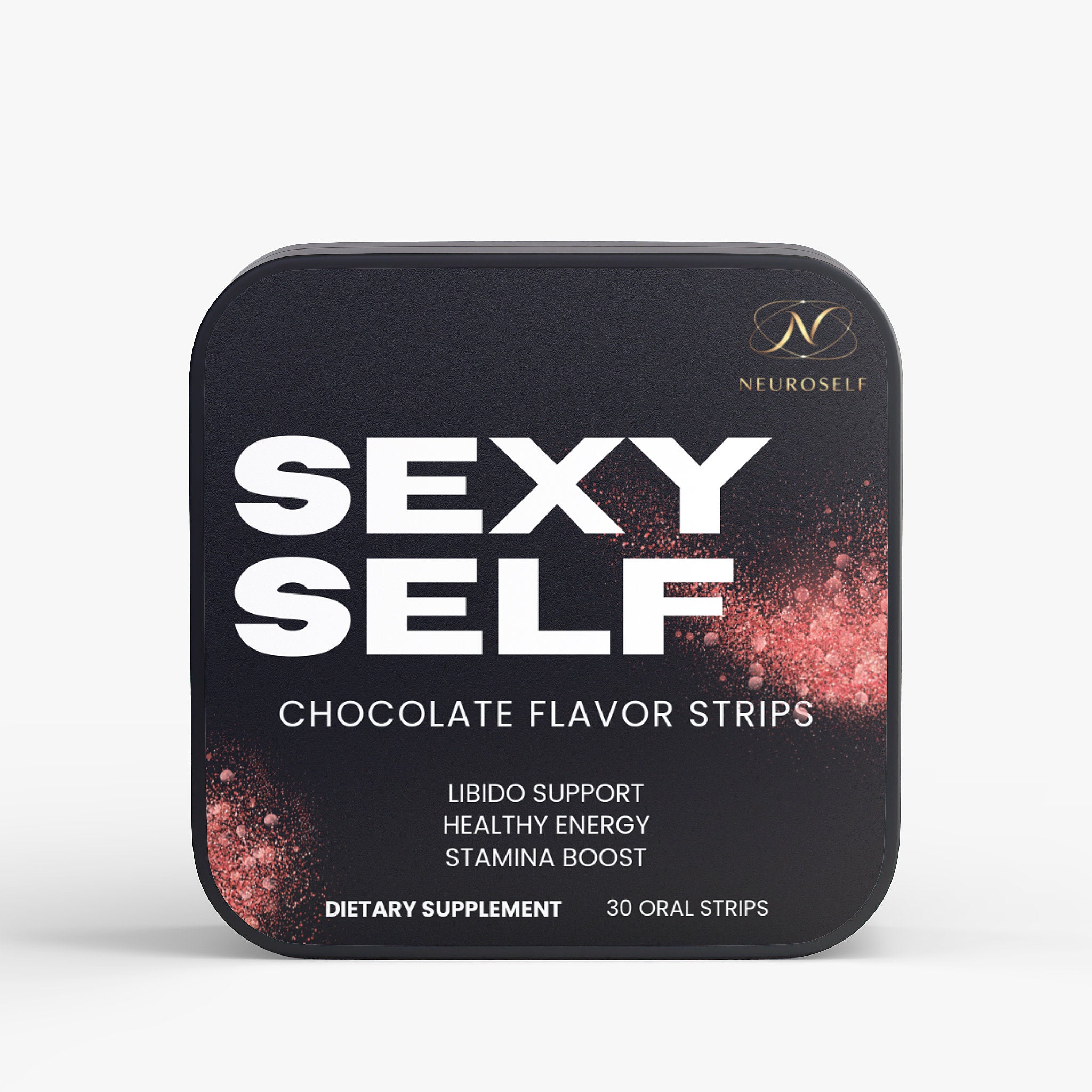 NeuroSelf Sexy Self Strips for sexual and reproductive wellness, featuring discreet packaging and product label on a white background.