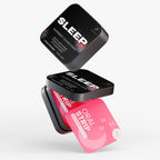 NeuroSelf Sleep Strips for relaxation, shown in packaging with the product label and individual strips visible.