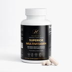 NeuroSelf Superior Multivitamin Complex bottle with colorful label featuring vitamins and minerals supplement for overall health.