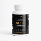 NeuroSelf Sleep Formula label with ingredients and branding for sleep and relaxation supplement in a clear bottle.