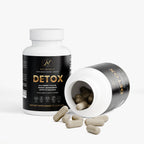 NeuroSelf Detox Formula digestive support supplement bottle with label showing ingredients and branding.