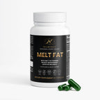 NeuroSelf Melt Fat with MCT weight management supplement bottle with label showing product details and branding.
