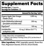 NeuroSelf Apple Cider Vinegar Capsules for digestive support, showing the supplement bottle and capsules.
