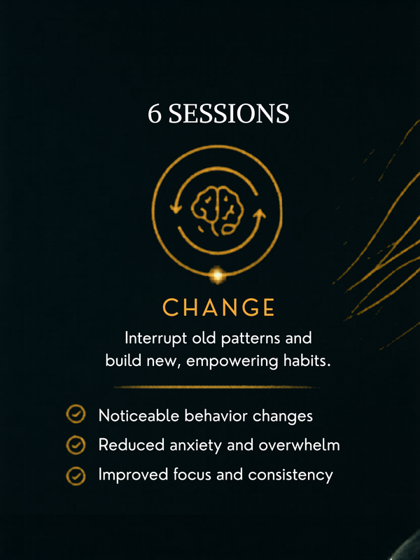 NeuroSelf Six Sessions package with six therapy session images, showcasing a professional mental health treatment program.