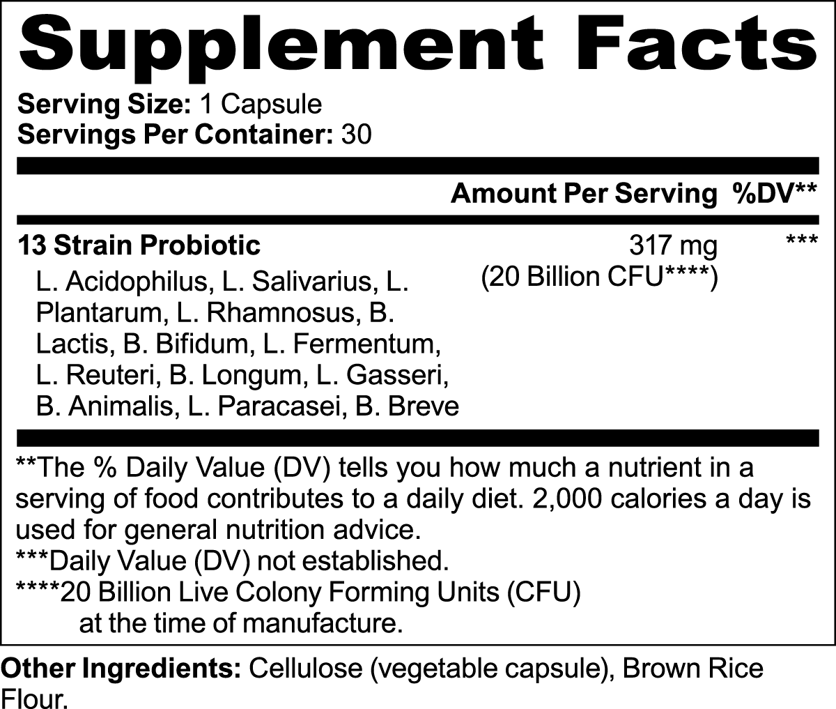 NeuroSelf Probiotic 20 Billion bottle for digestive support, showing the supplement container with label and capsules inside.